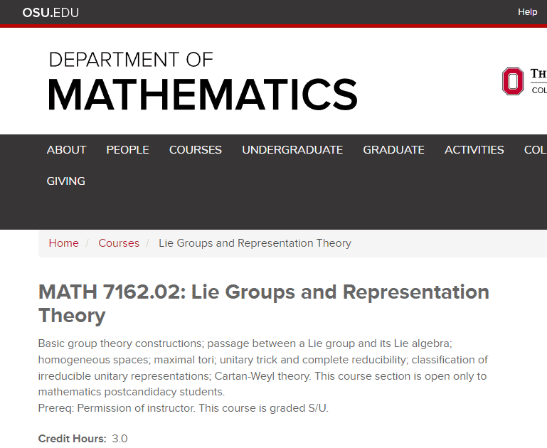 数学代写|Math620 Representation theory