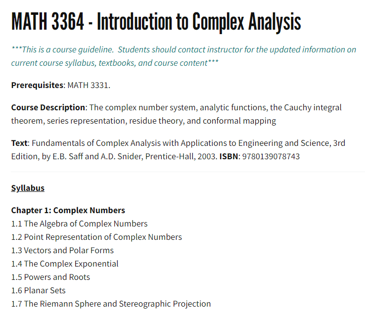 数学代写|MATH3364 complex analysis