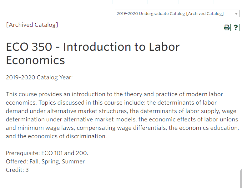 经济代写|ECO350 Labor Economics