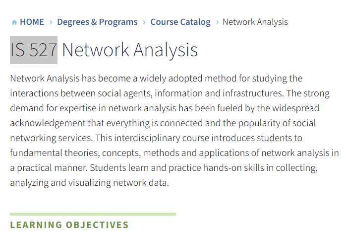 统计代写|IS527 Network Analysis