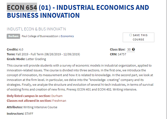 经济代写|ECON654 Industrial Economics