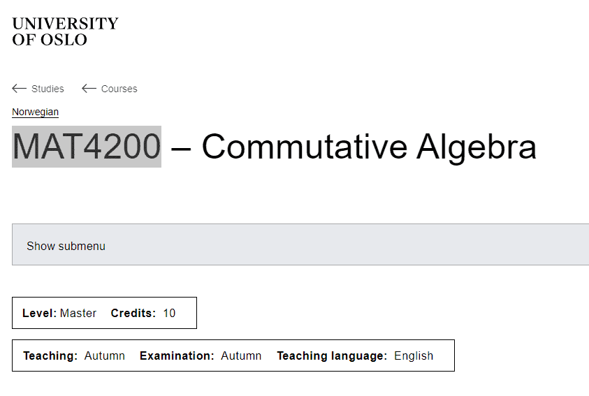数学代写|MAT4200 commutative Algebra
