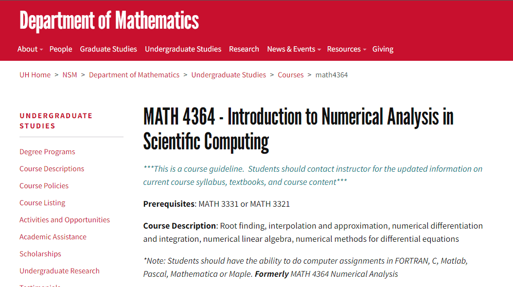 数学代写|MATH4364 numerical analysis