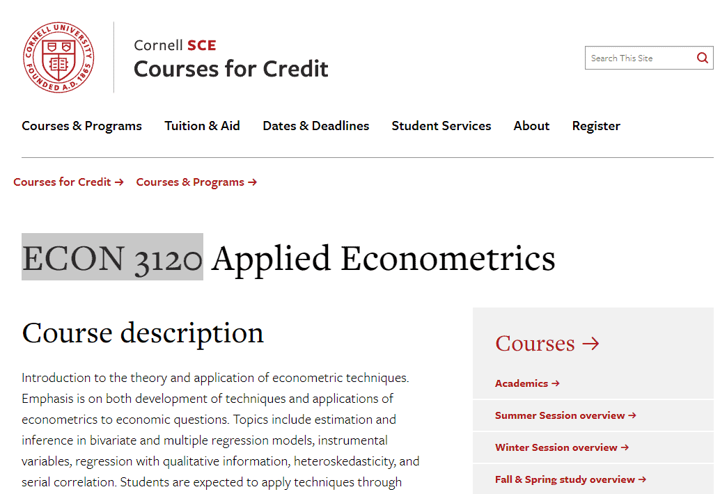 经济代写|ECON3120 Econometrics