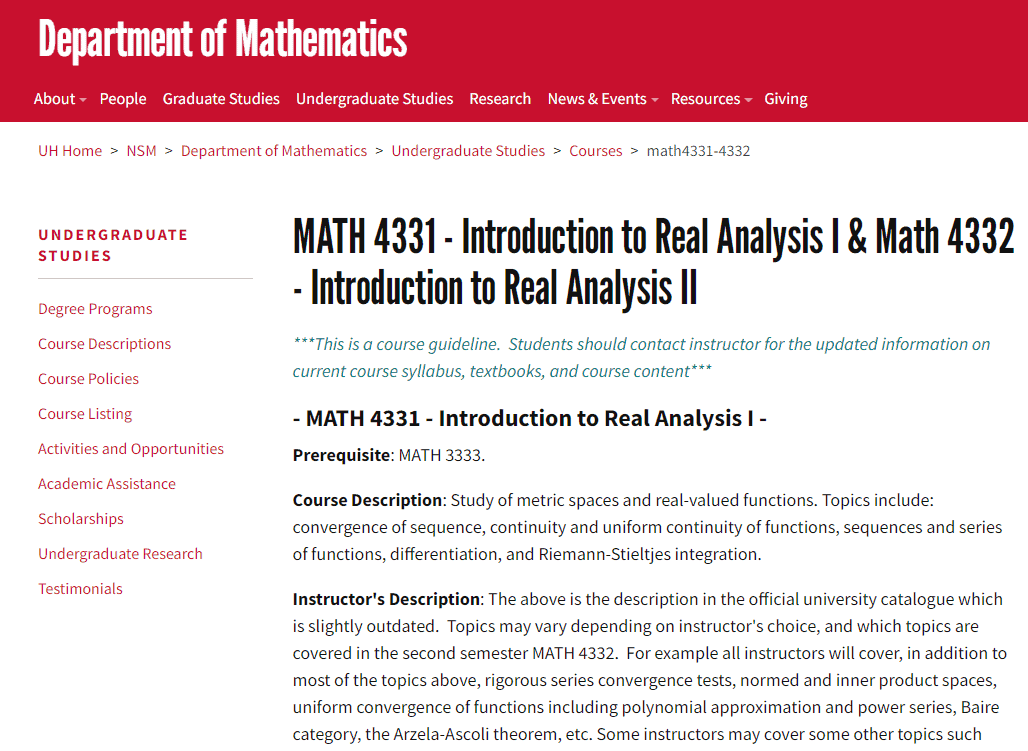 数学代写|MATH4331 Mathematical Analysis